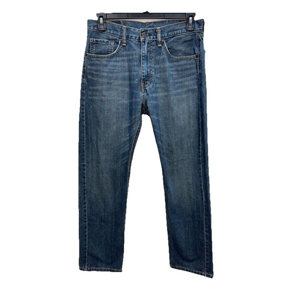 Levis 505 Jeans Mens 32x30 Blue Regular Straight Leg Denim Cotton Medium Wash - Picture 1 of 11